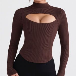 House of CB brown corset NWT